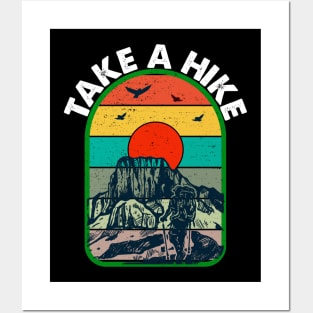 Take A Hike Hiking Mountain Outdoor Camping Explore Posters and Art